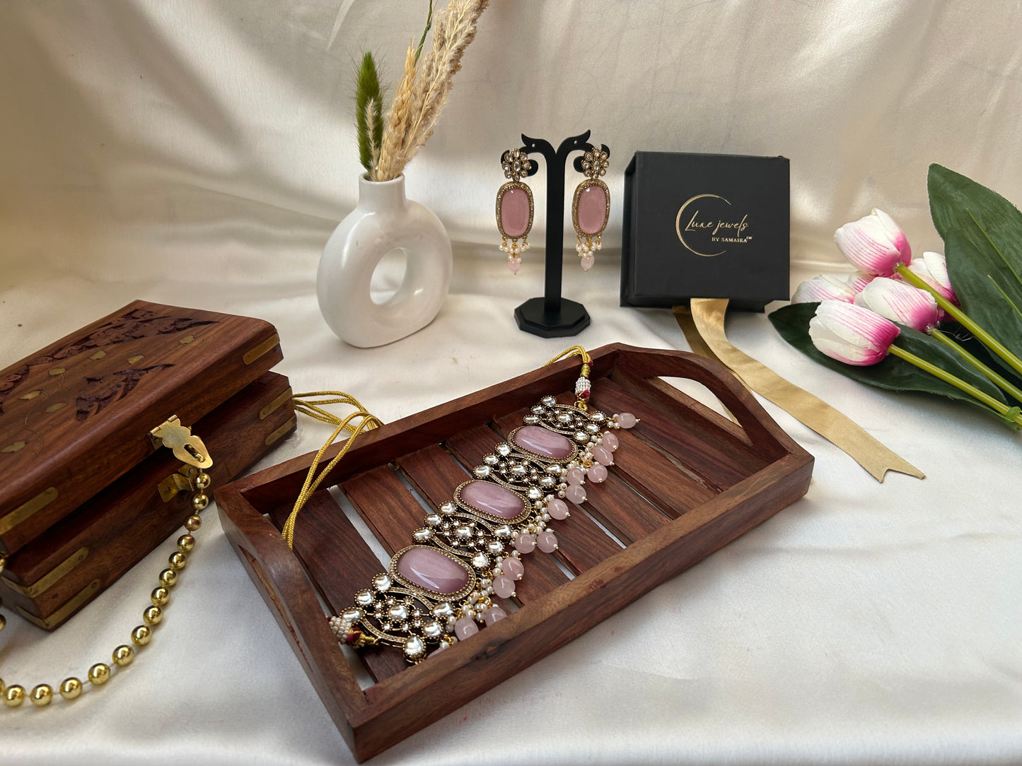 krisha green necklace set