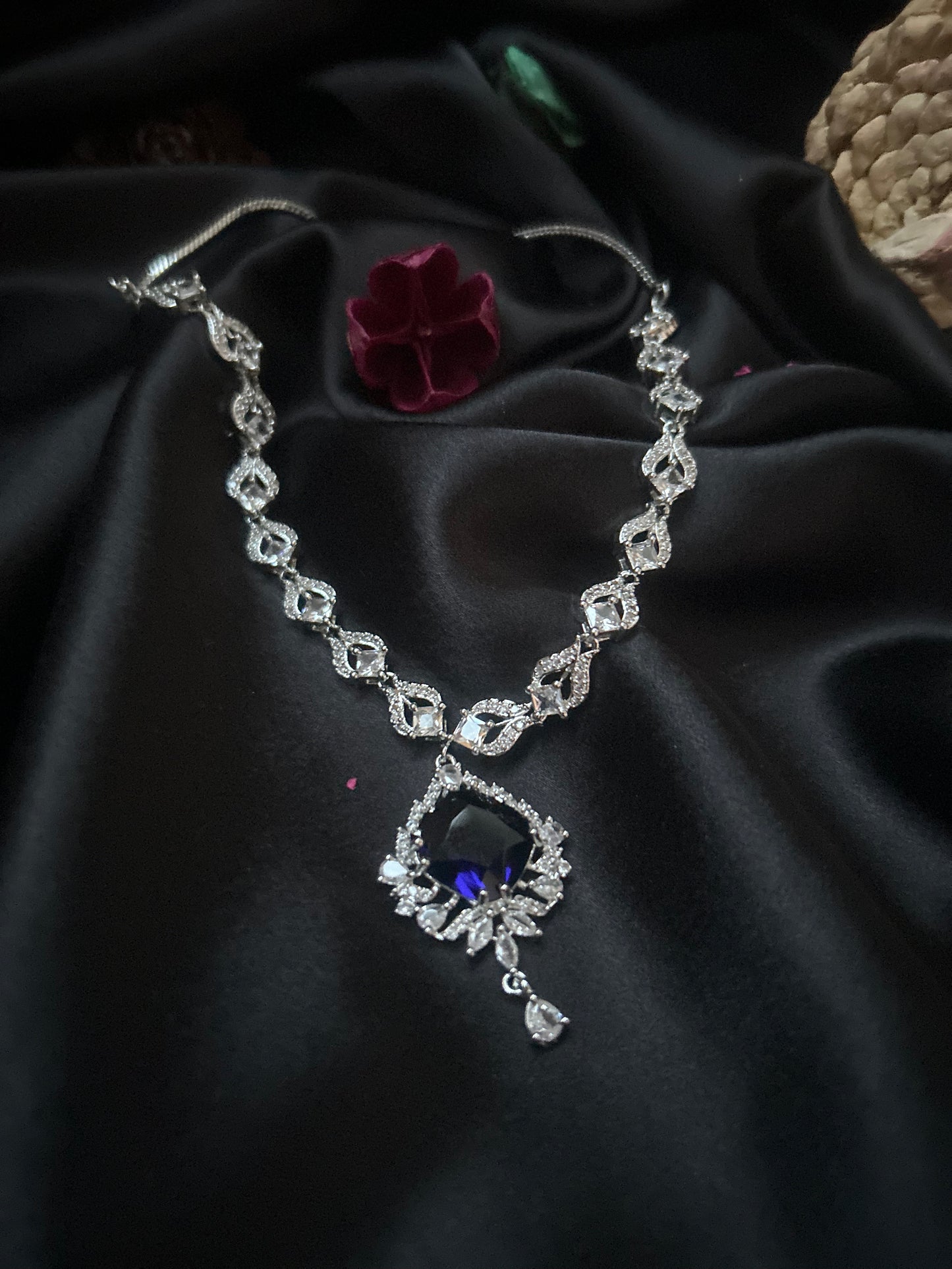 Deepti blue necklace