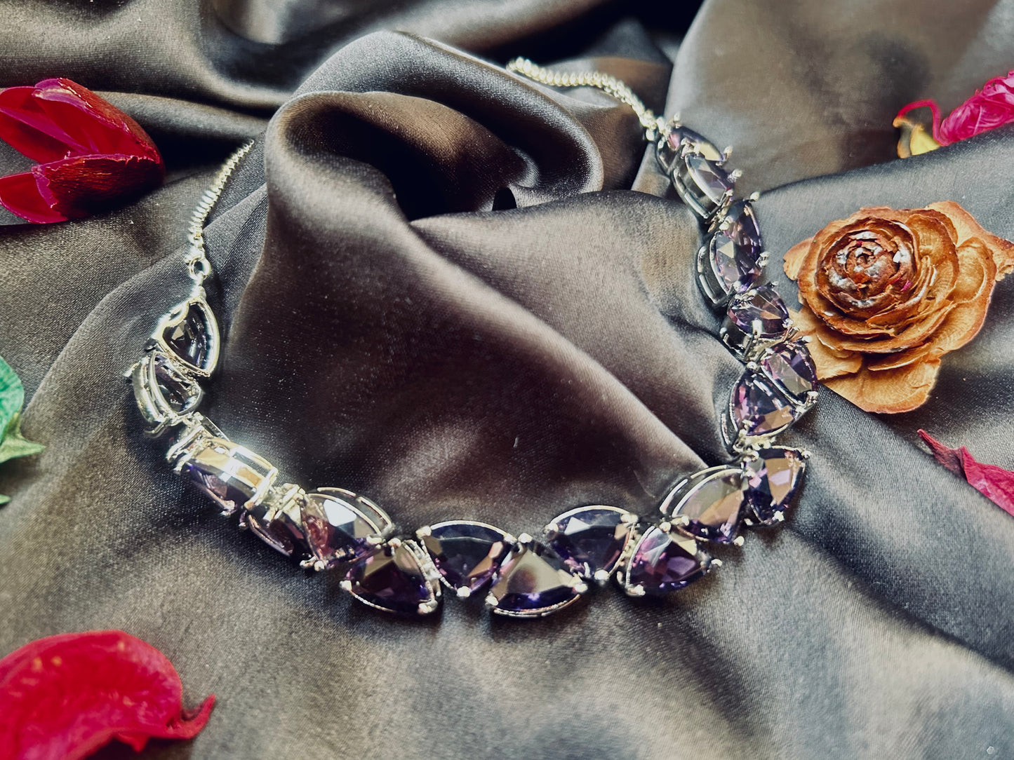 Sonali purple necklace