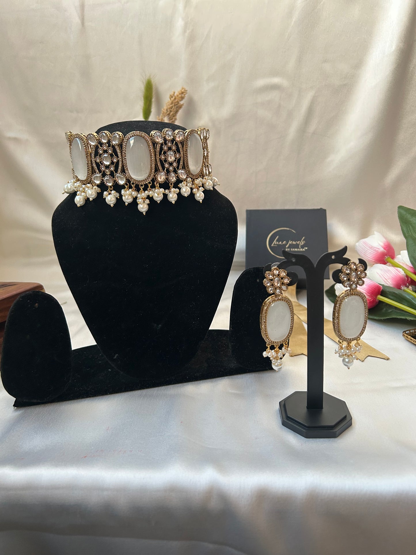 krisha green necklace set