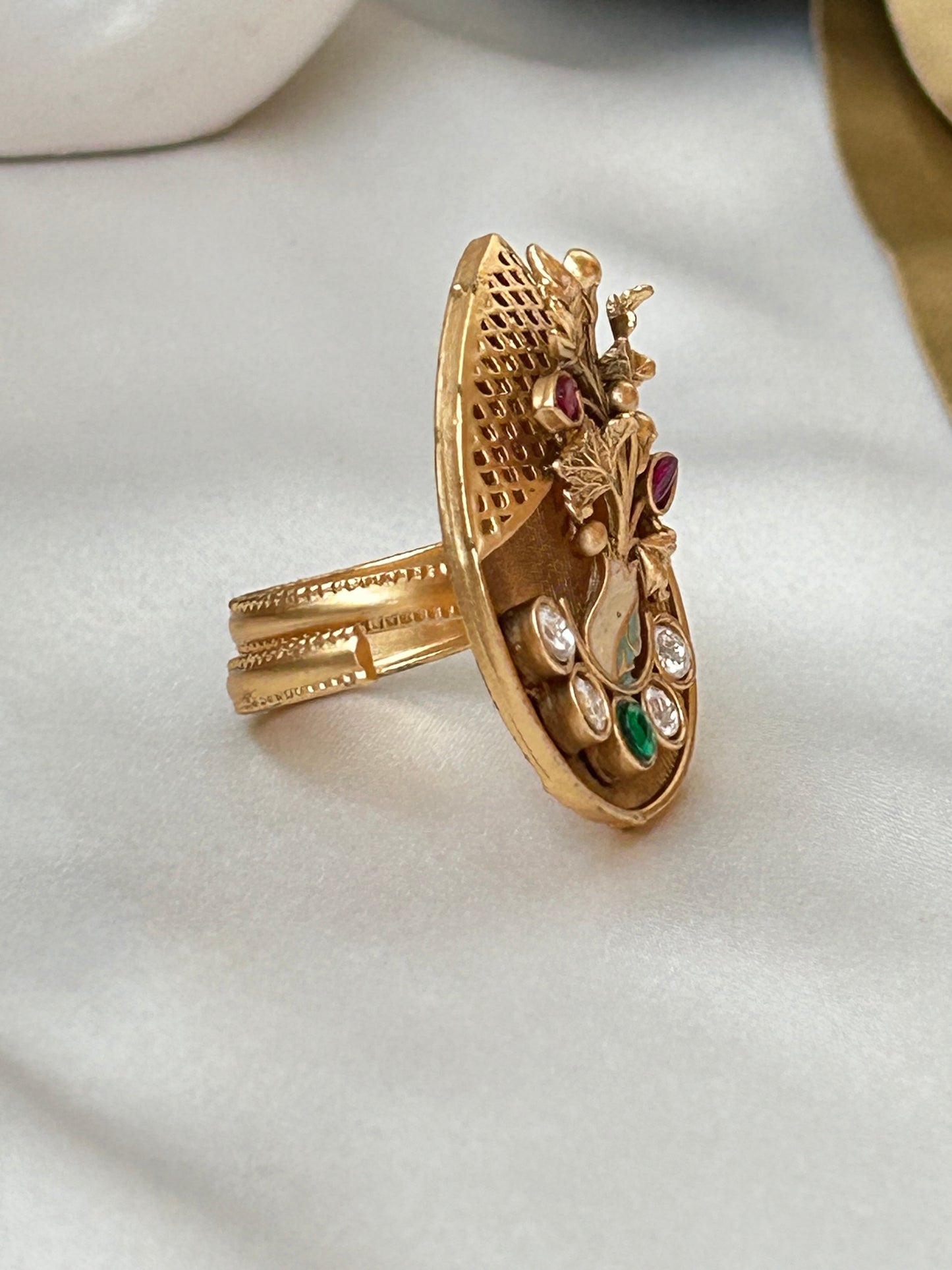 Trisha Floral antique ring