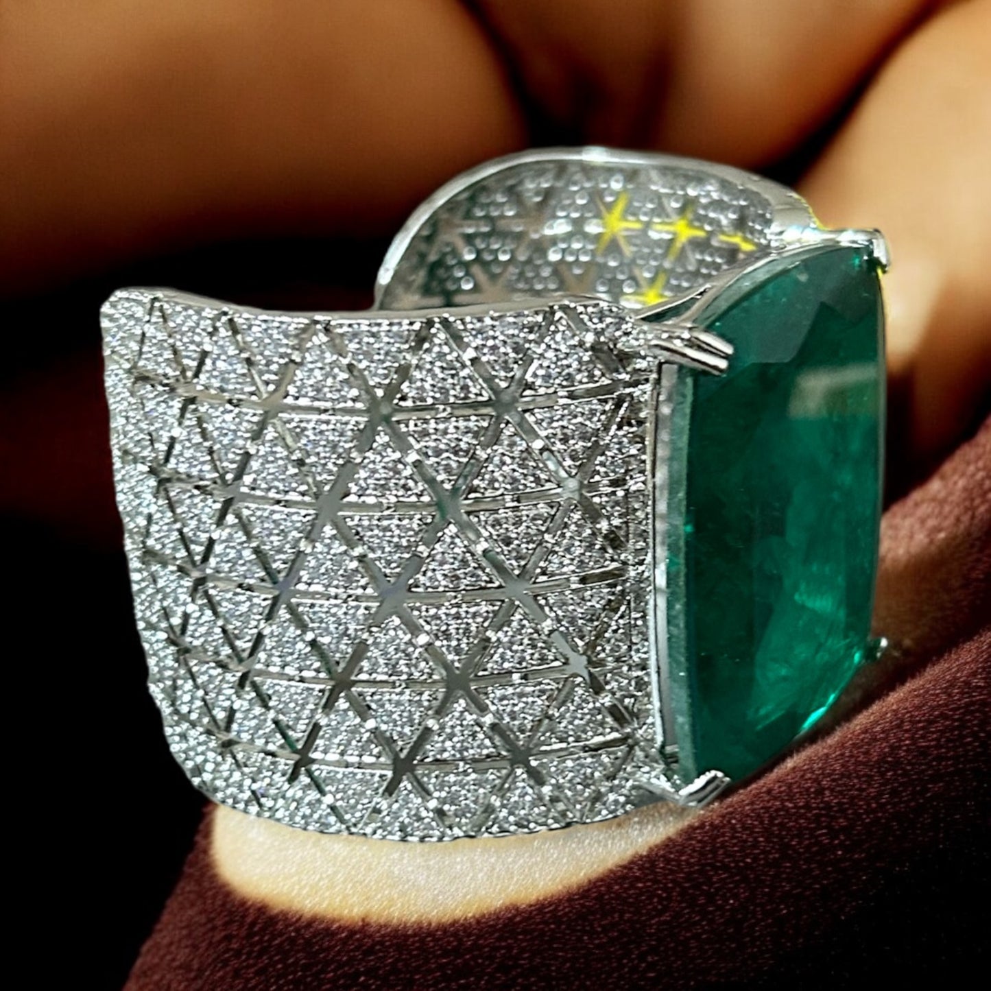 Luxe Green Doublet Stone Bracelet