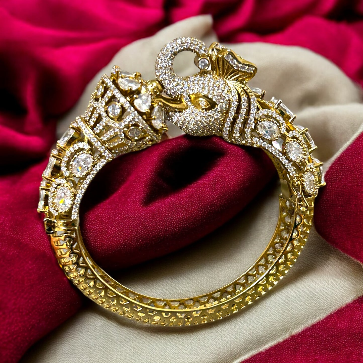 Majestic golden Elephant Bracelet