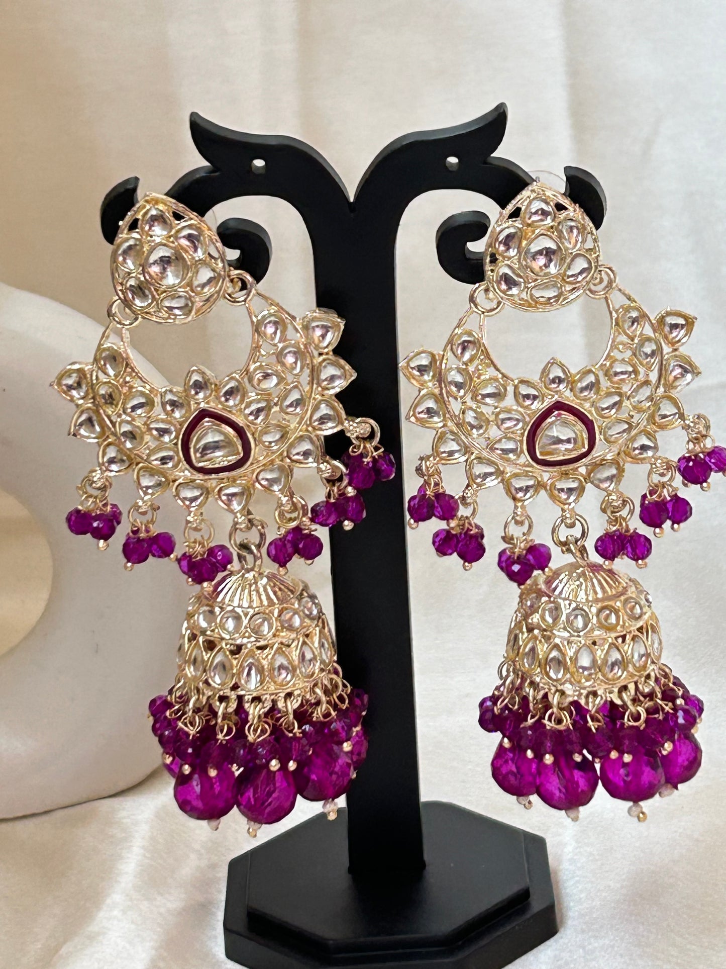 Swati purple jhumka
