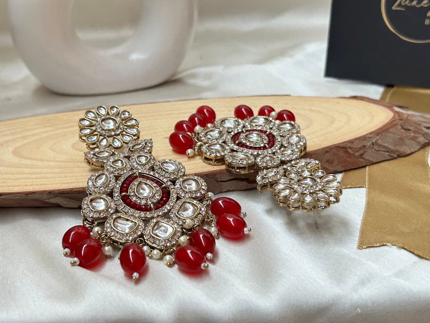 Vritika red Chandbali