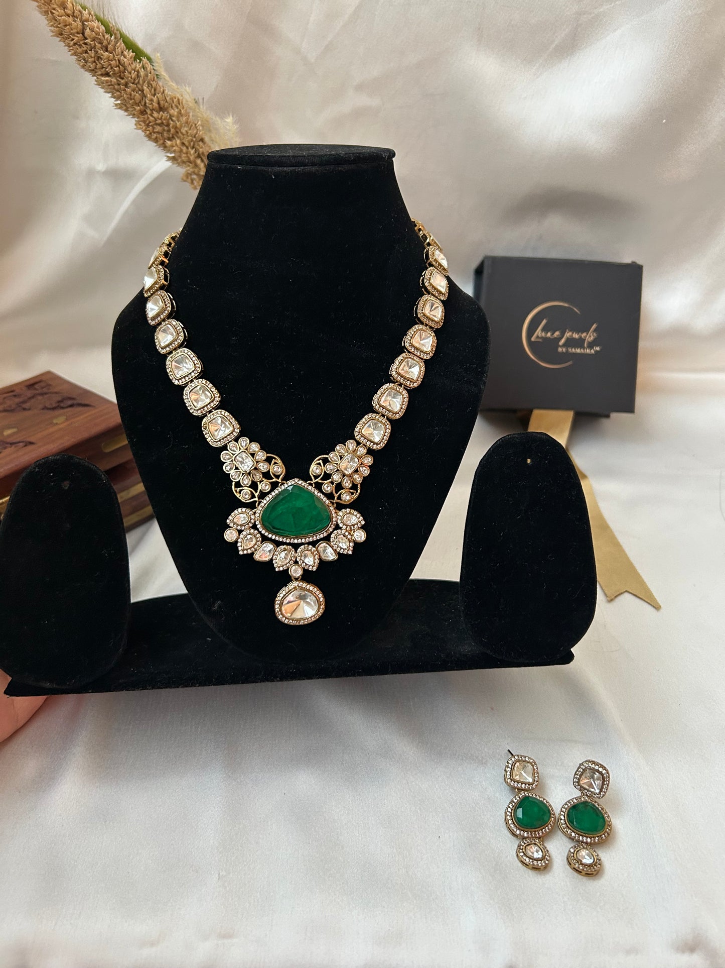 Dia emerald necklaceset