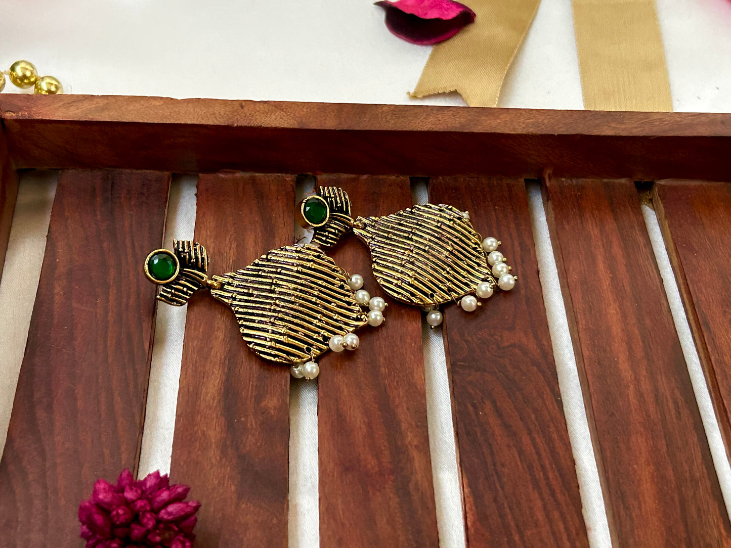 Aarav Green Earrings