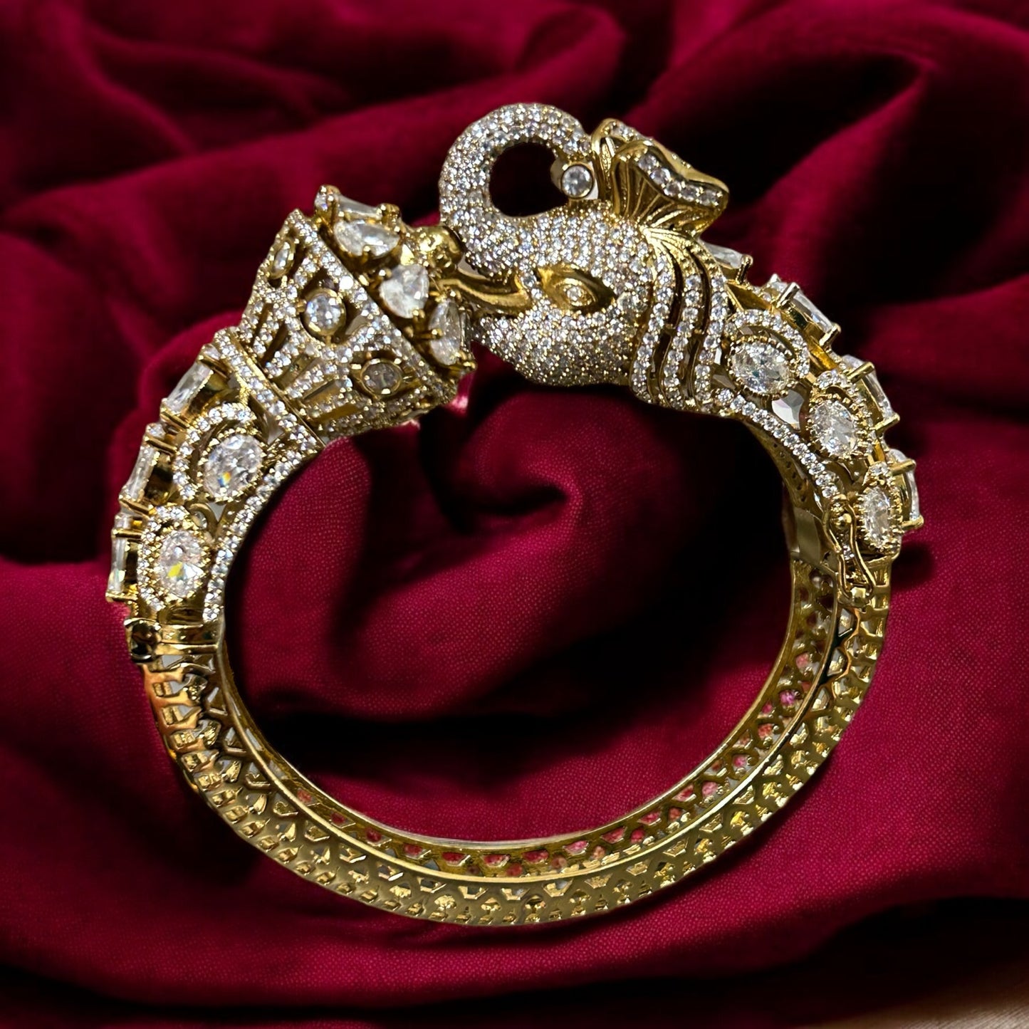 Majestic golden Elephant Bracelet