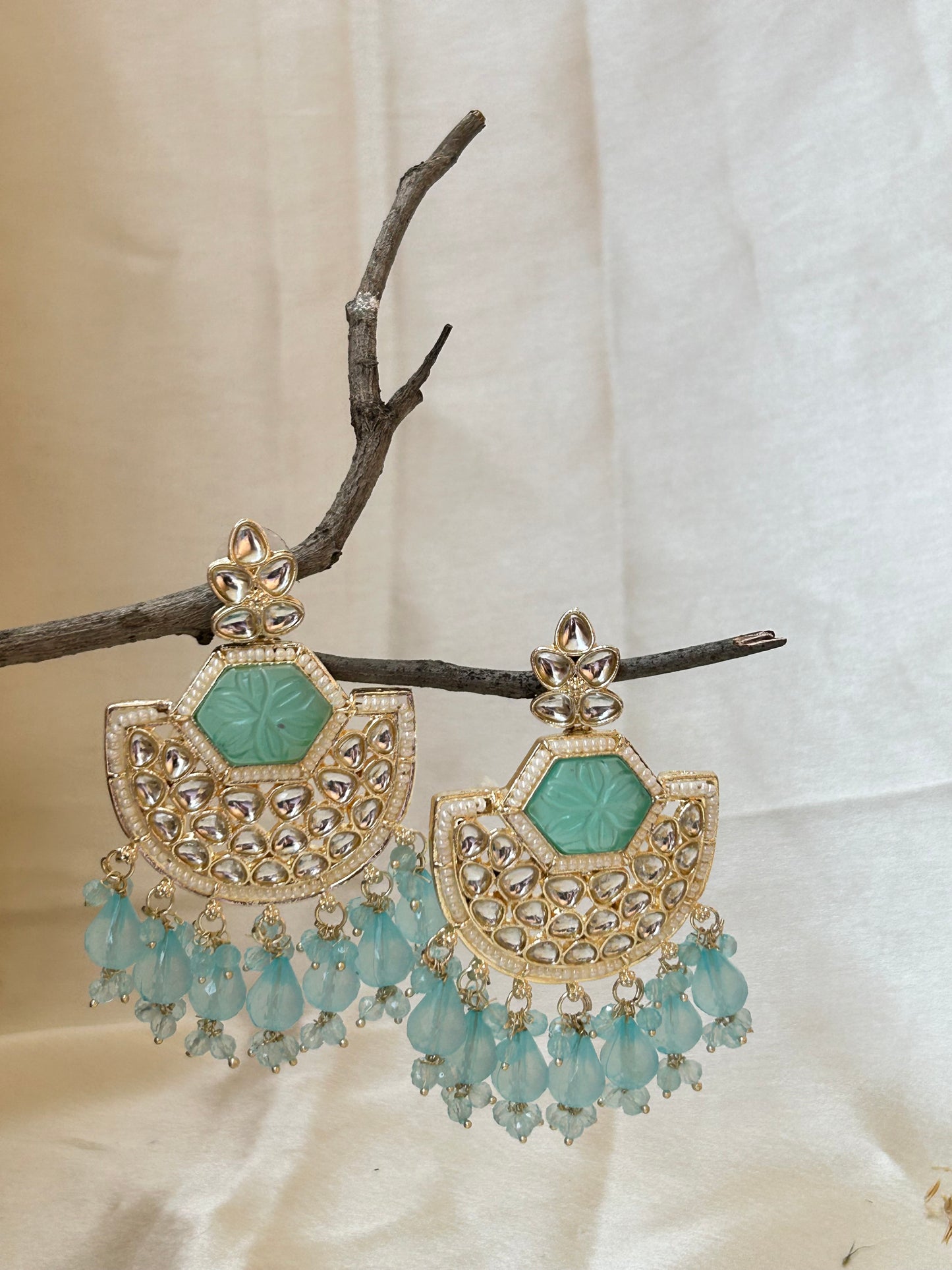 Blue Anika Chandbali