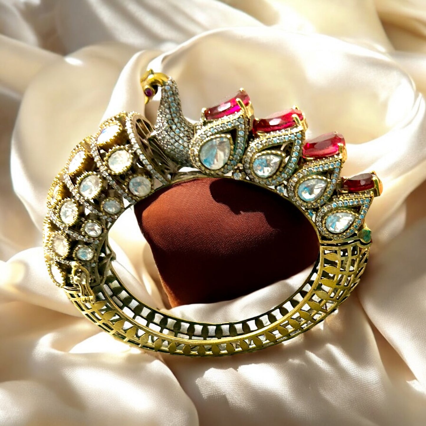 Royal Red Elephant Statement Bracelet