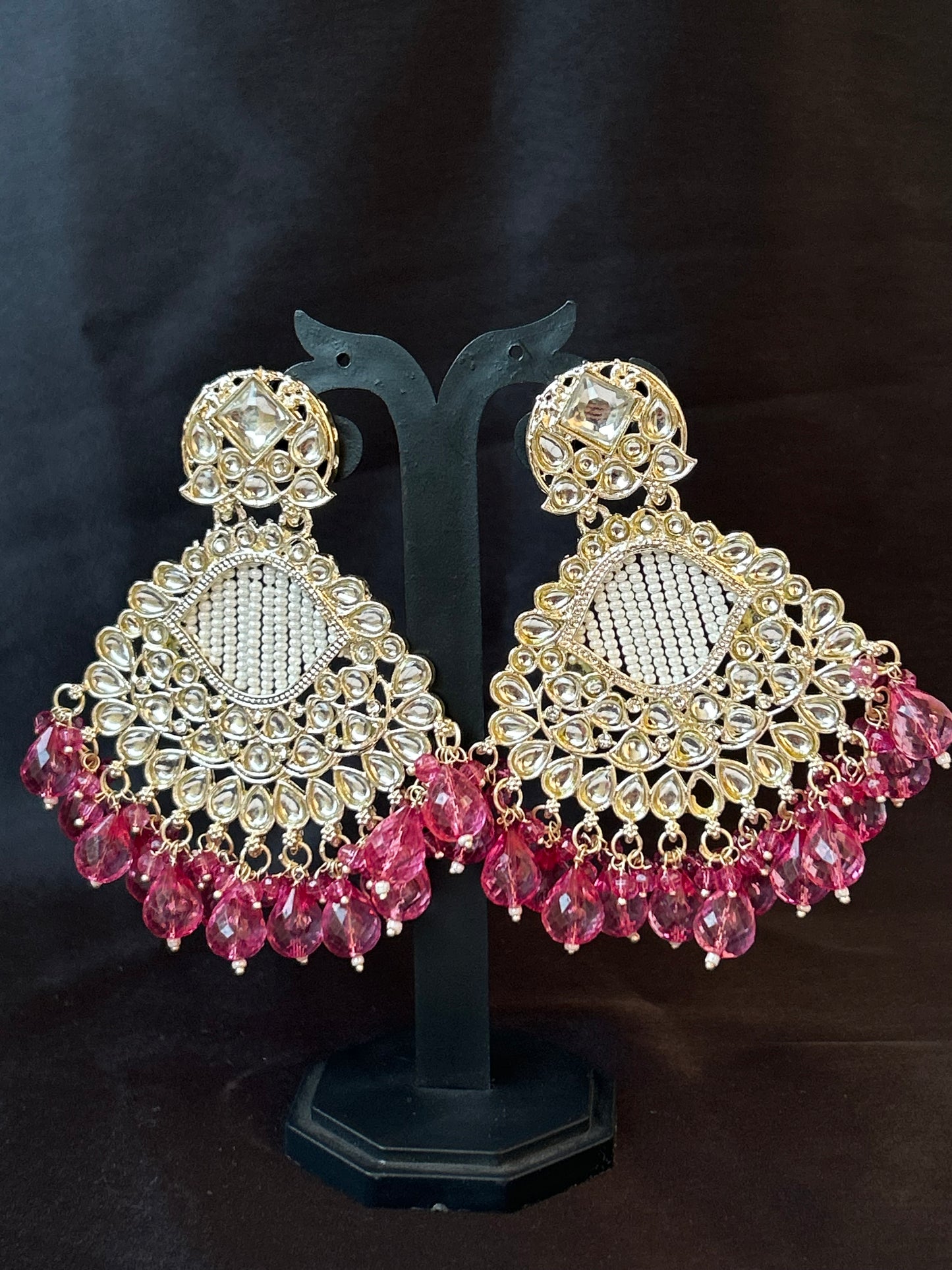 Arina Red Chandbali