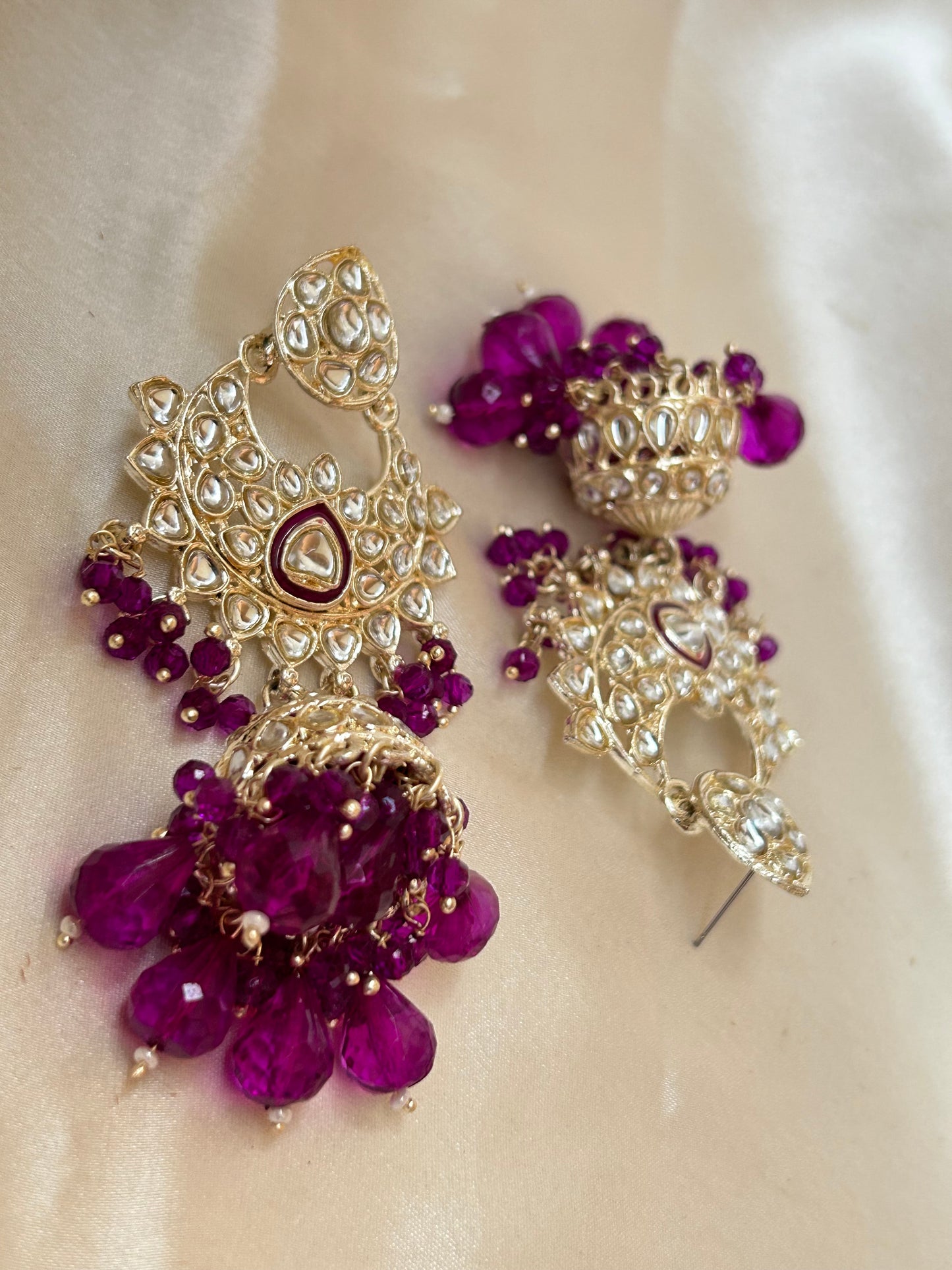 Swati purple jhumka