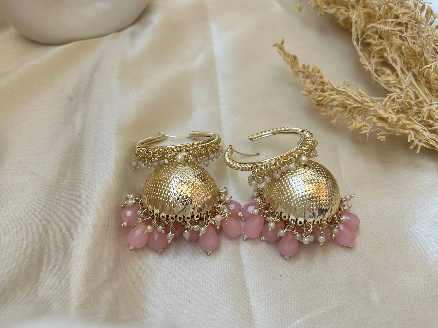 Classic pink jhumka