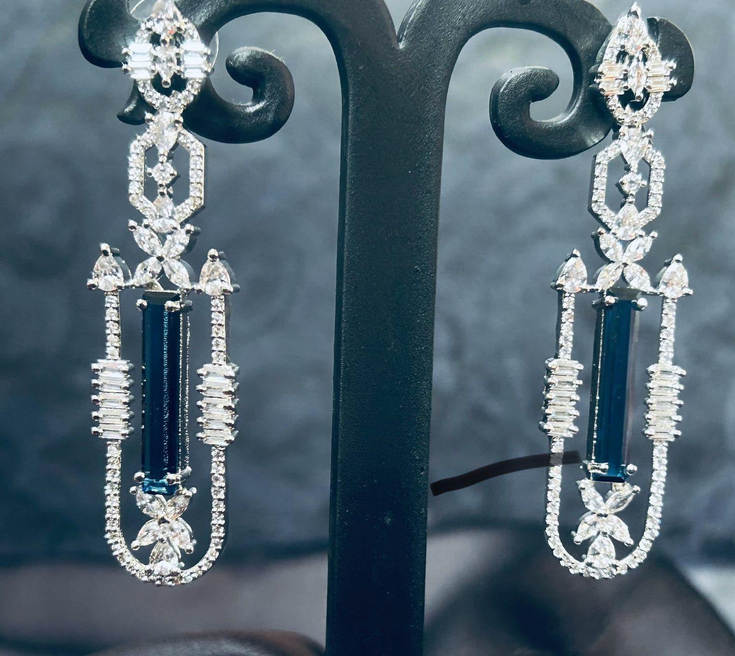 Hitanshi navy earrings
