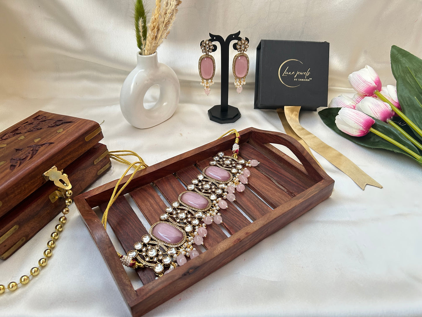 krisha green necklace set