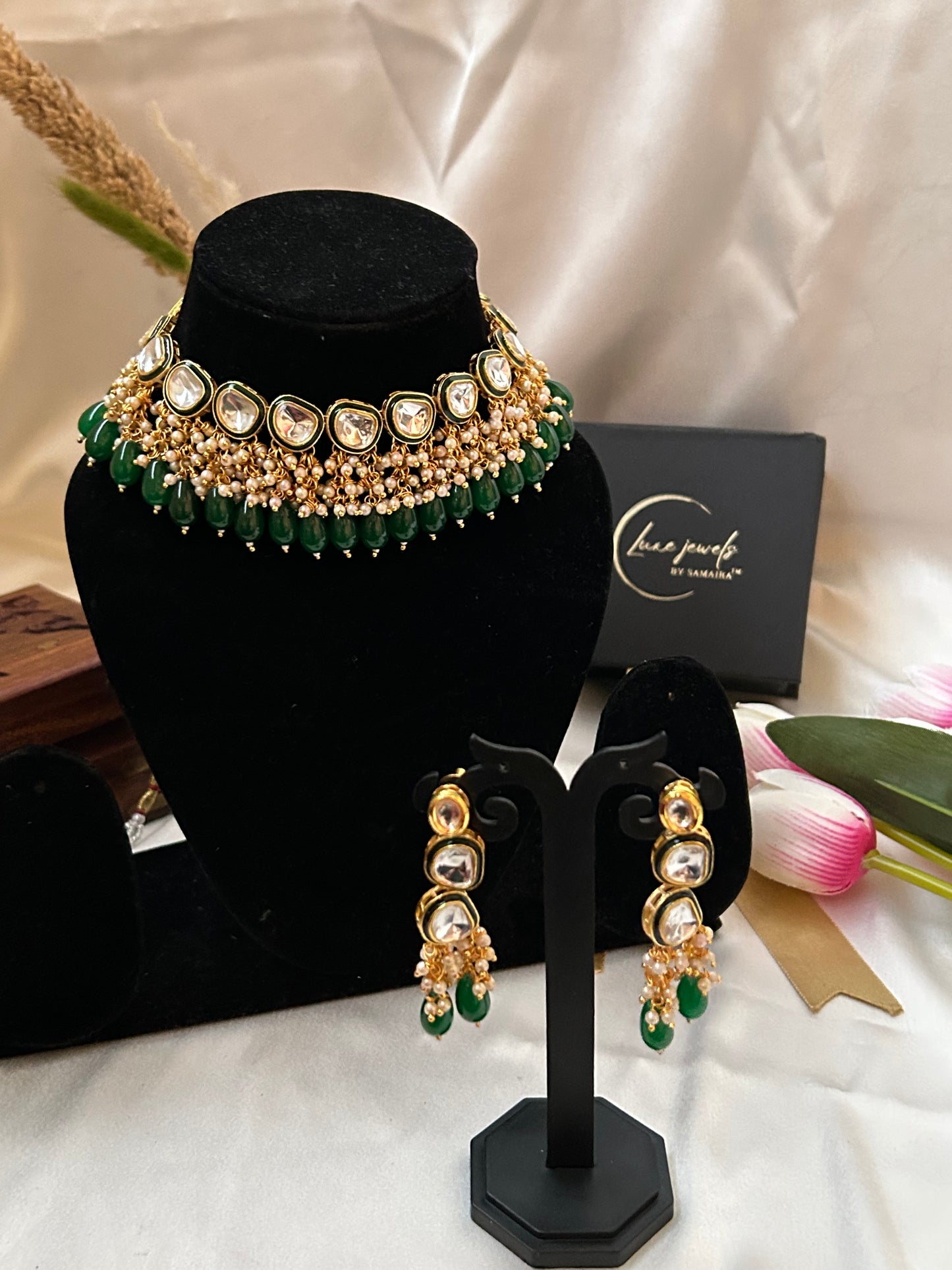 Ashley emerald necklaceset