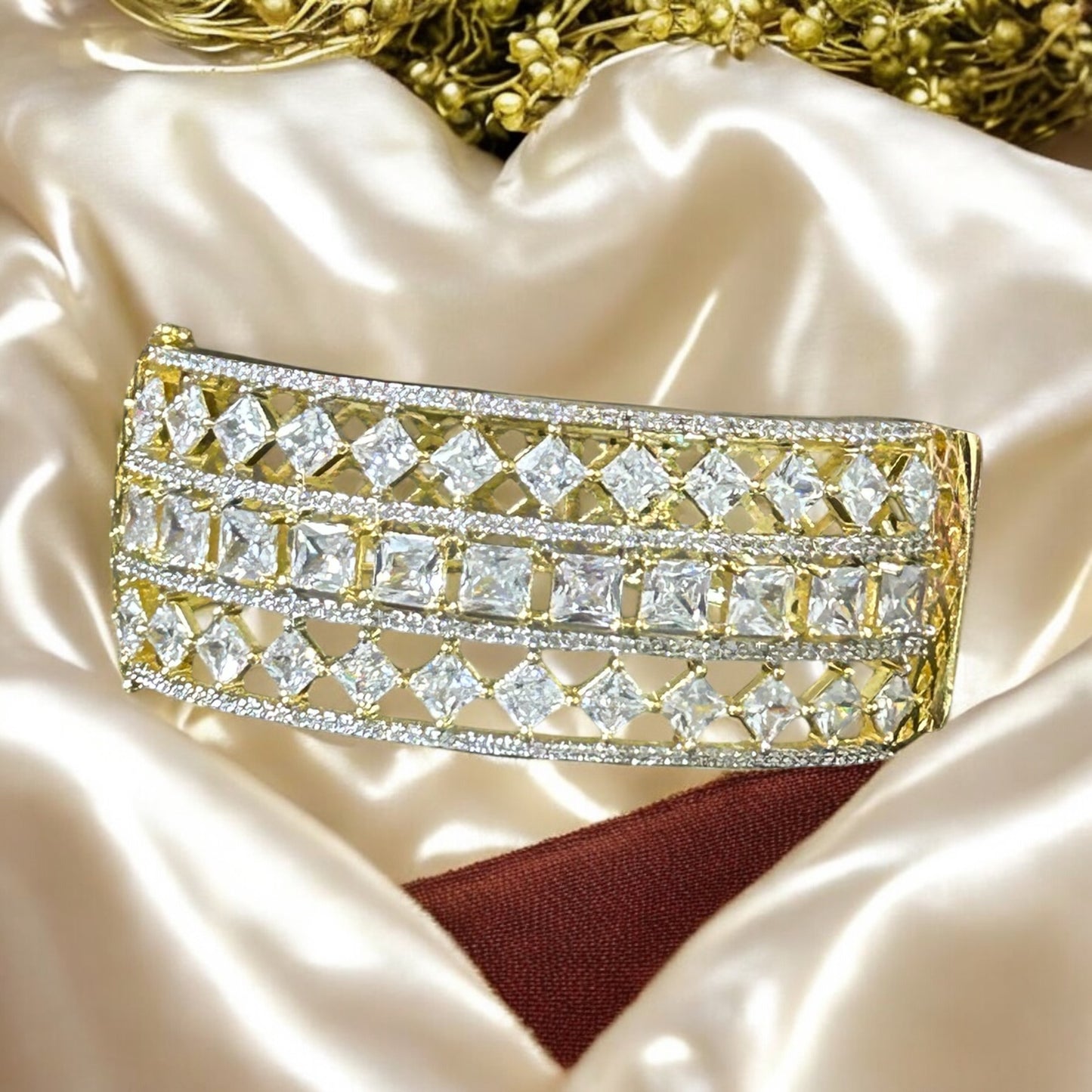 Classic Golden Broad Bracelet