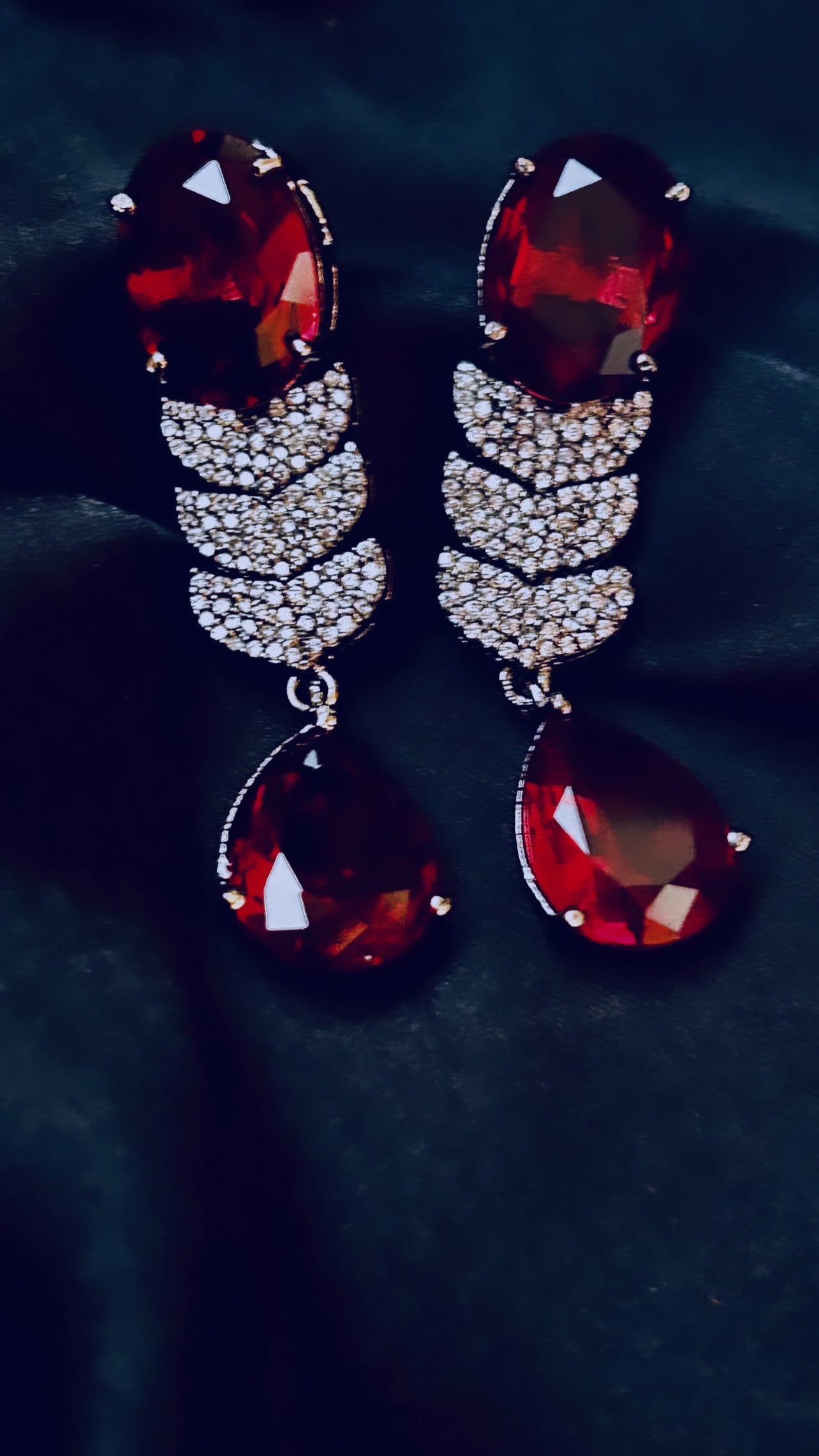 Ruby American diamond necklace