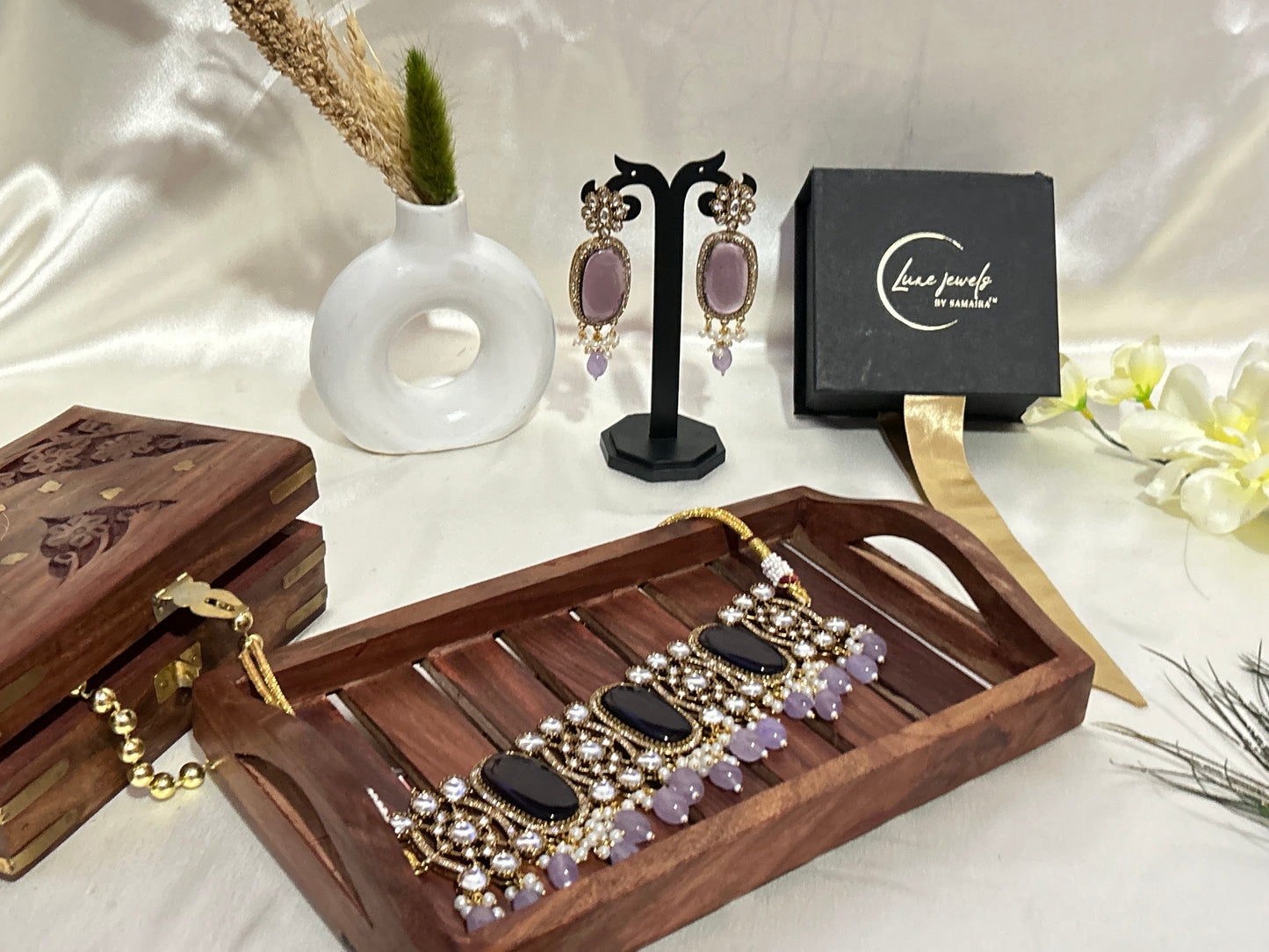 krisha green necklace set