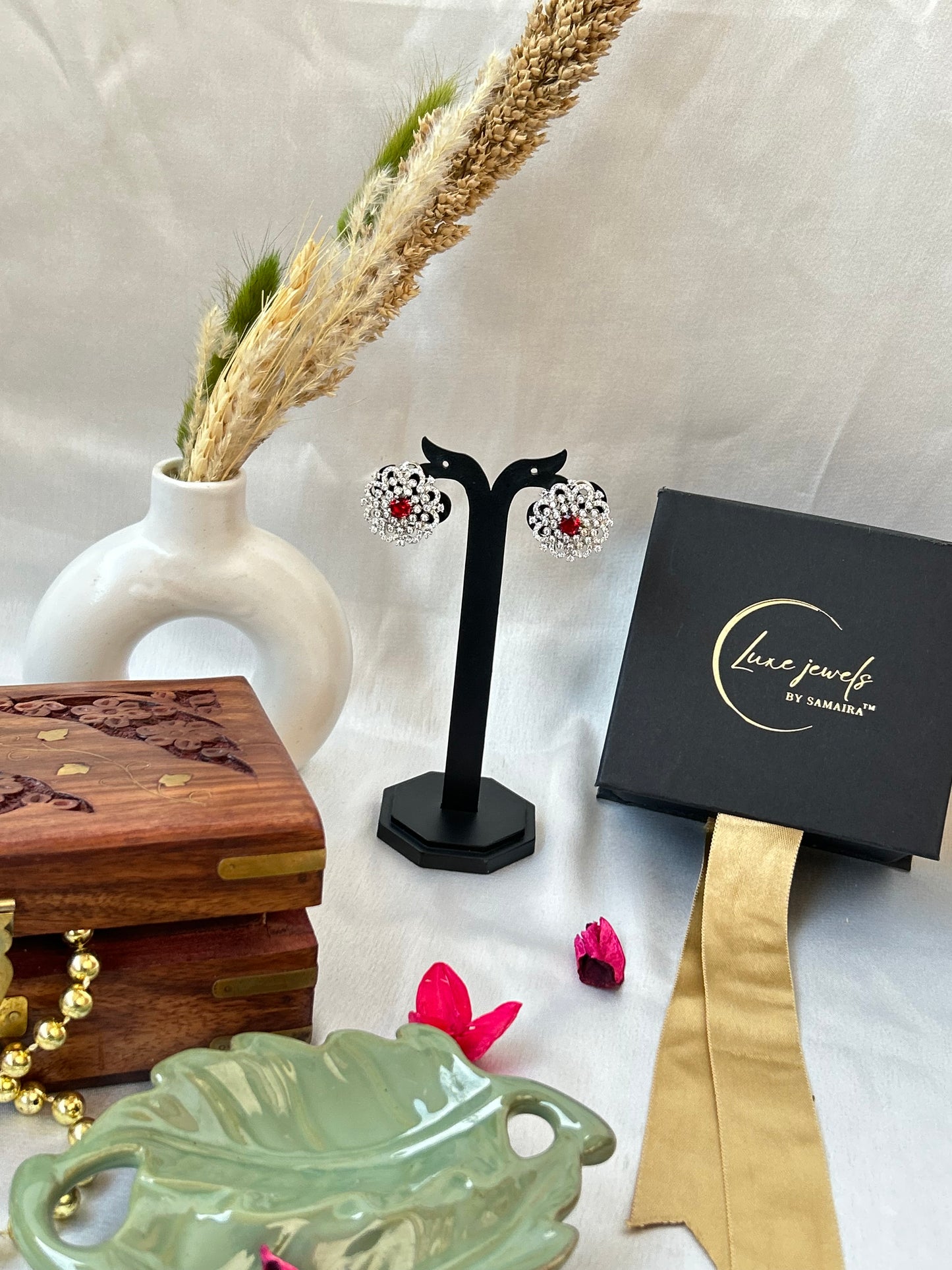 Nensi Ruby stud Earrings