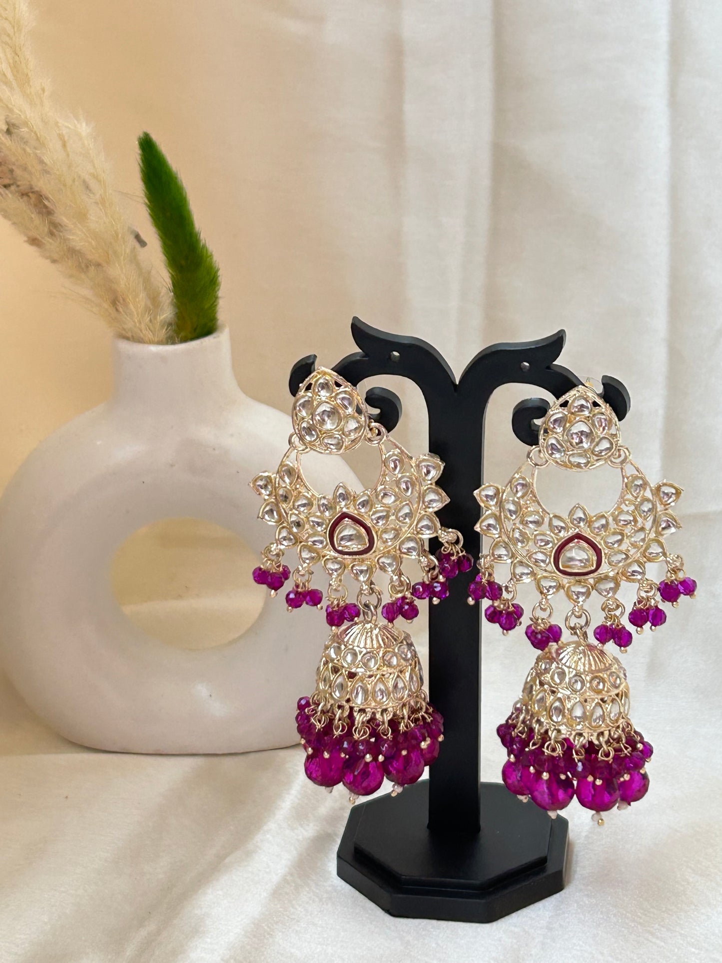 Swati purple jhumka