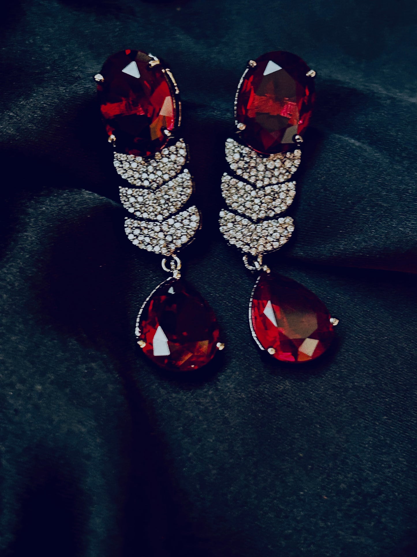 Ruby American diamond necklace