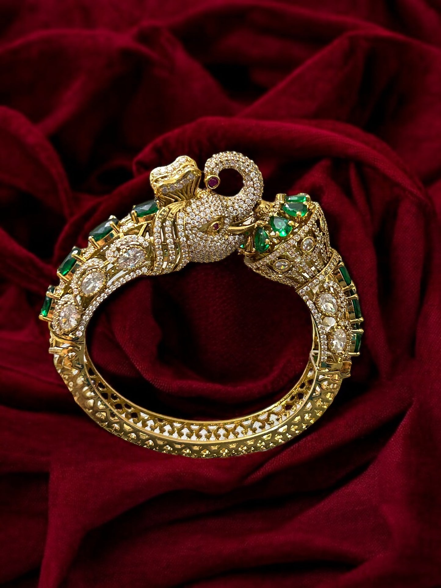 Majestic Green Elephant Bracelet