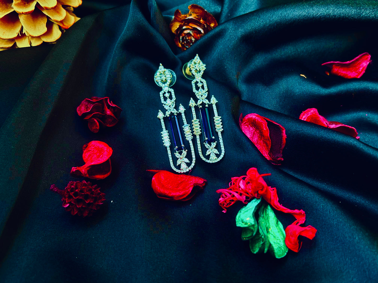 Hitanshi navy earrings