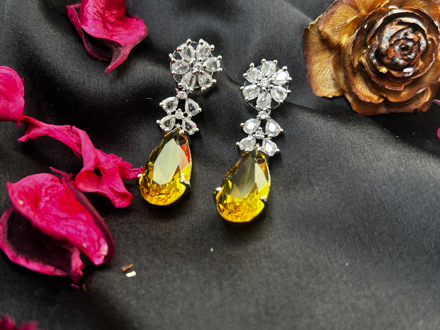 Akanksha yellow Earings
