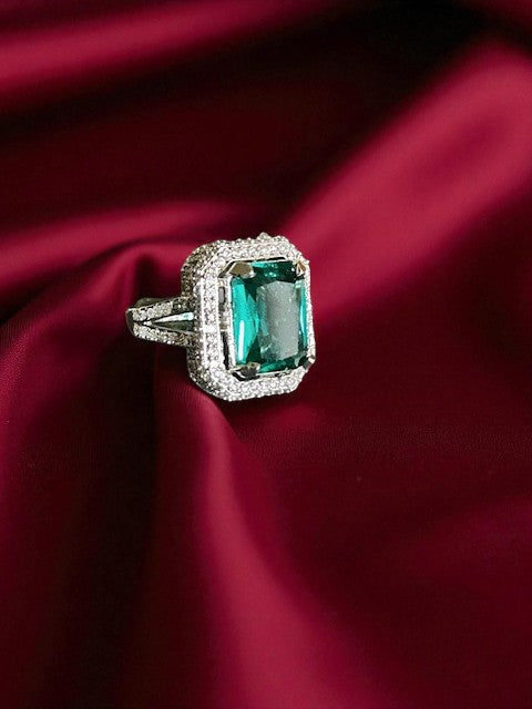 Velvet Night Mint Green Ring