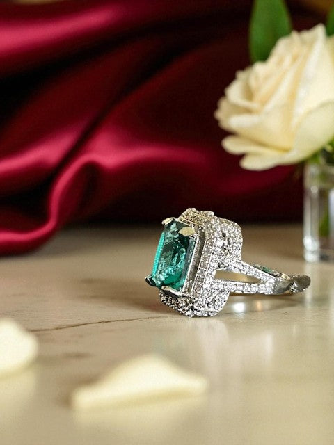 Velvet Night Mint Green Ring