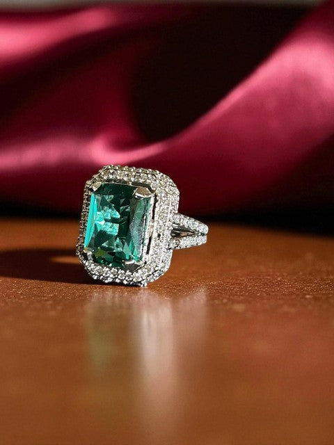 Velvet Night Mint Green Ring