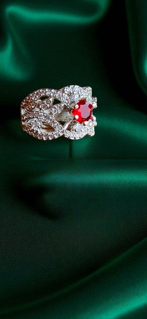 Lyna Ruby silver Ring