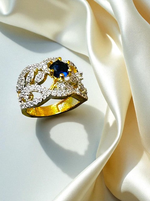 Lyna sapphire Blue Gold Ring