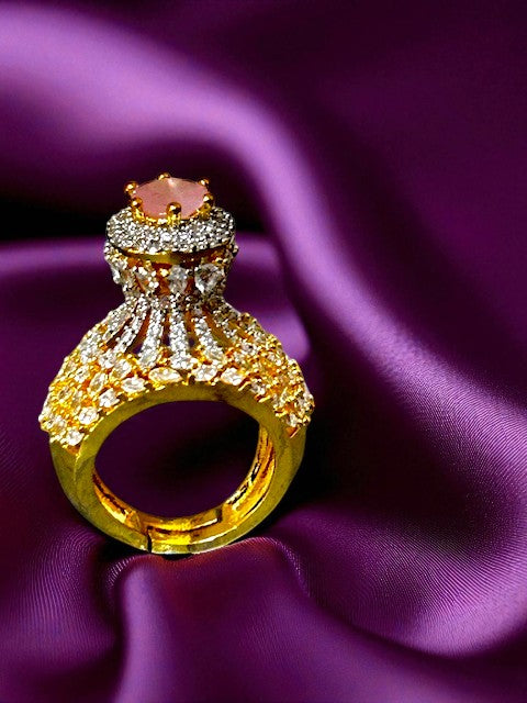 Crown Pink Gold plated Ring