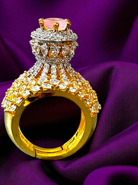 Crown Pink Gold plated Ring