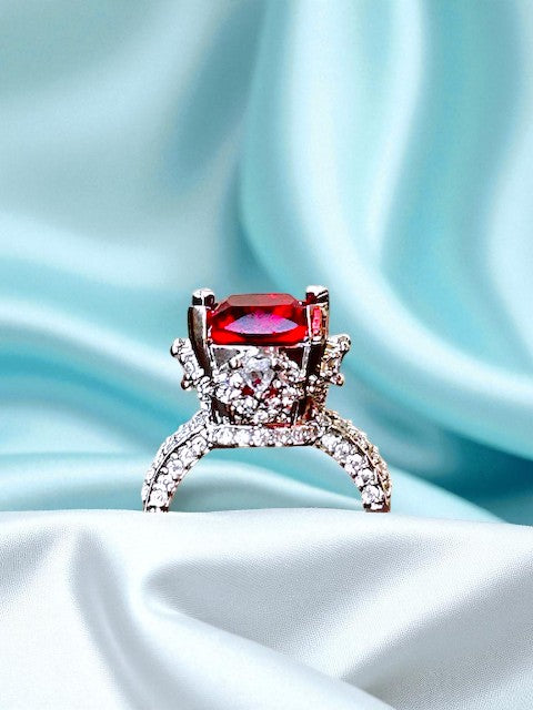 Nawaabi Ruby Red Ring