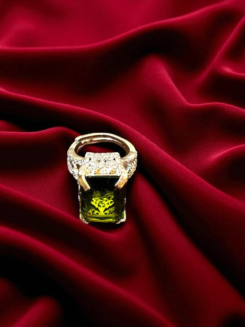 Sheen olive Green Ring