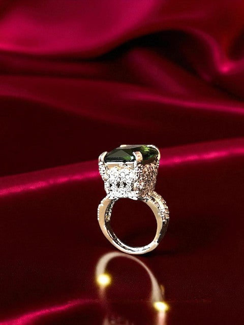 Sheen olive Green Ring