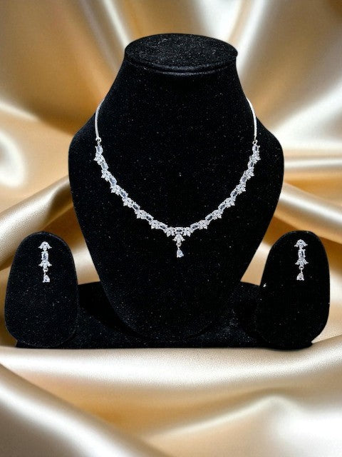 Crystal Veil Silver Set