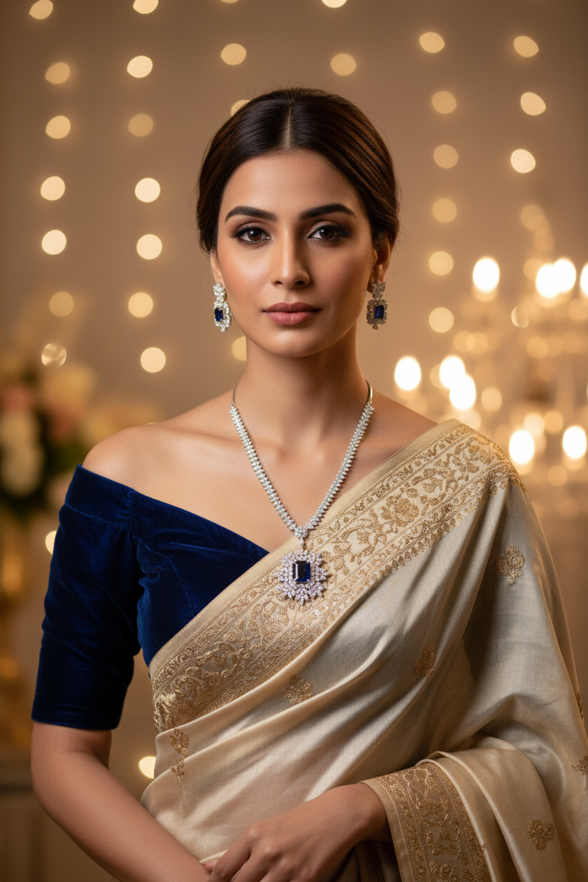 Sapphire AD pendent Set