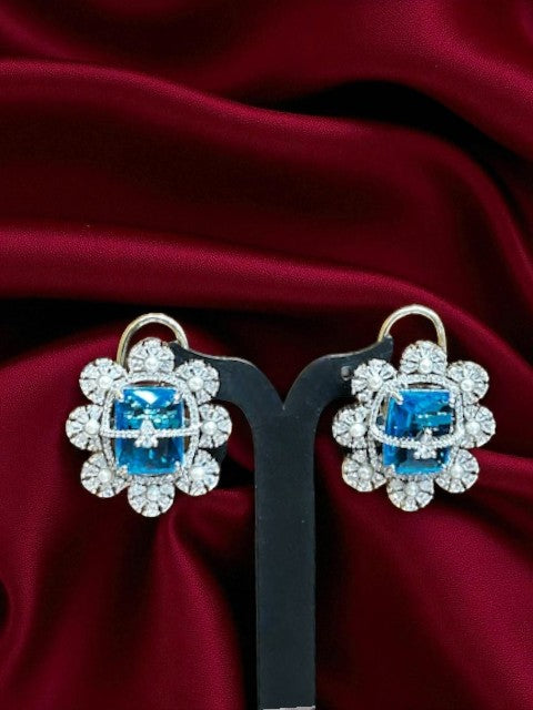 Blue Blossom Studs Earrings