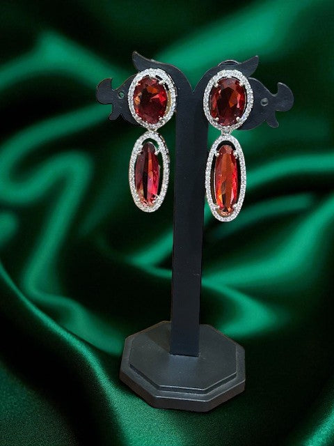 Scarlet Glam Drop Earrings