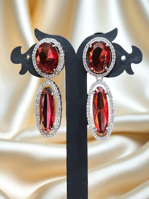 Scarlet Glam Drop Earrings