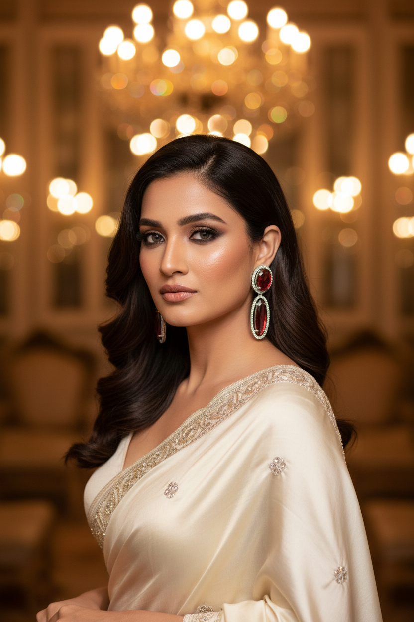Scarlet Glam Drop Earrings
