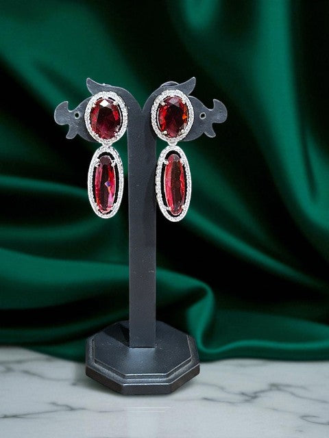 Scarlet Glam Drop Earrings