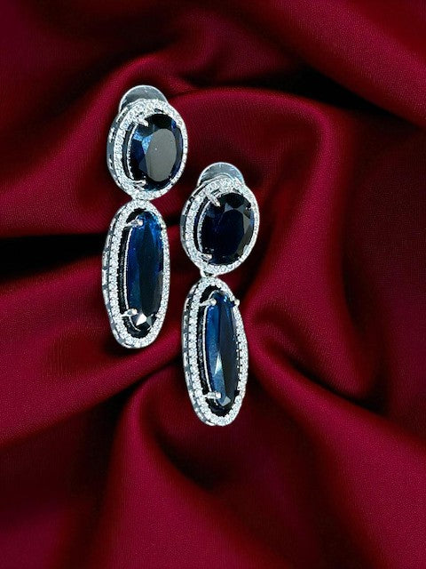 Sapphire Glam Drop Earrings