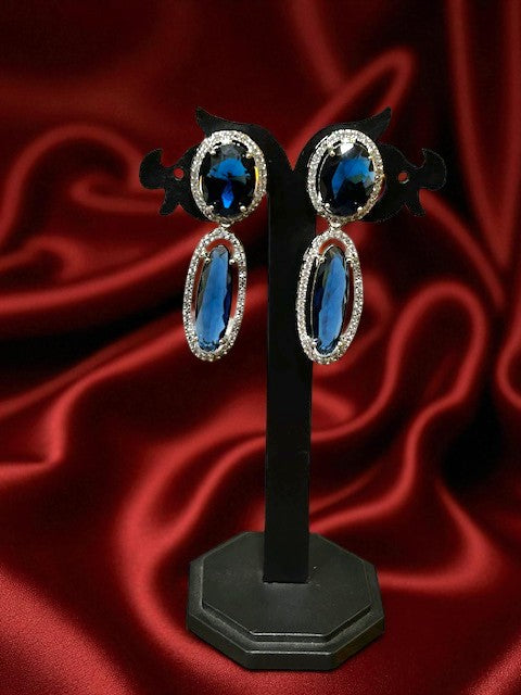 Sapphire Glam Drop Earrings