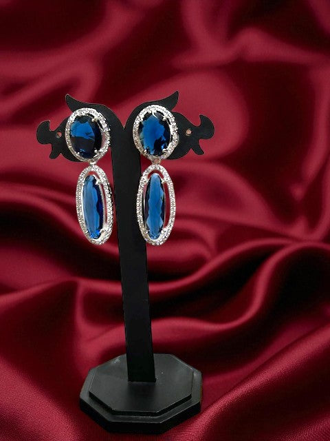 Sapphire Glam Drop Earrings
