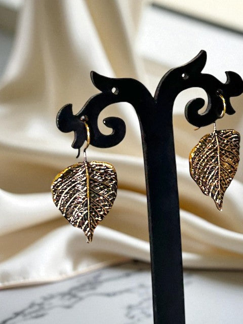 Vintage Indo-modern Leaf Earrings